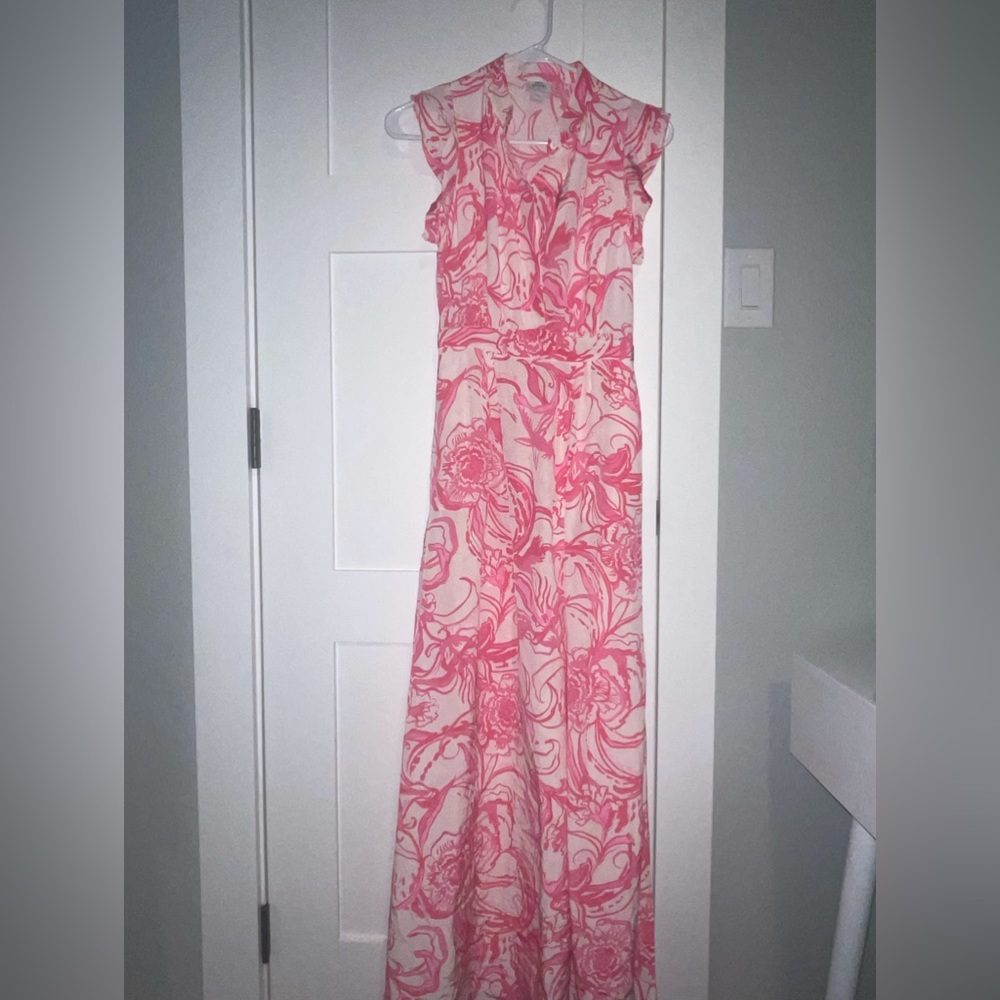 Lilly Pulitzer Goop 00 palm beach silk maxi dress